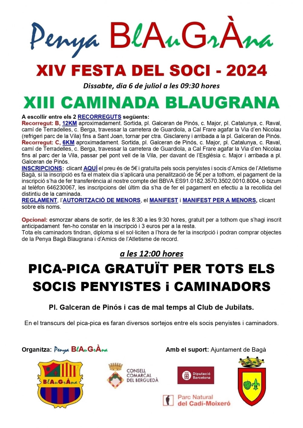 2024-CAMINADA BLAUGRANA I FESTA DEL SOCI - Bagà BlAuGrÀna